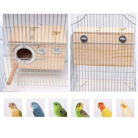 Wooden Bird Breeding Nest Box Bird House