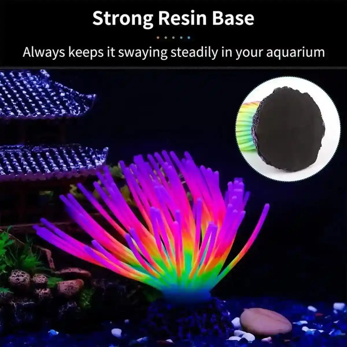 Aquarium Fish Tank Decor Simulation Coral Lotus Aquatic Plants Vibrant Ornament