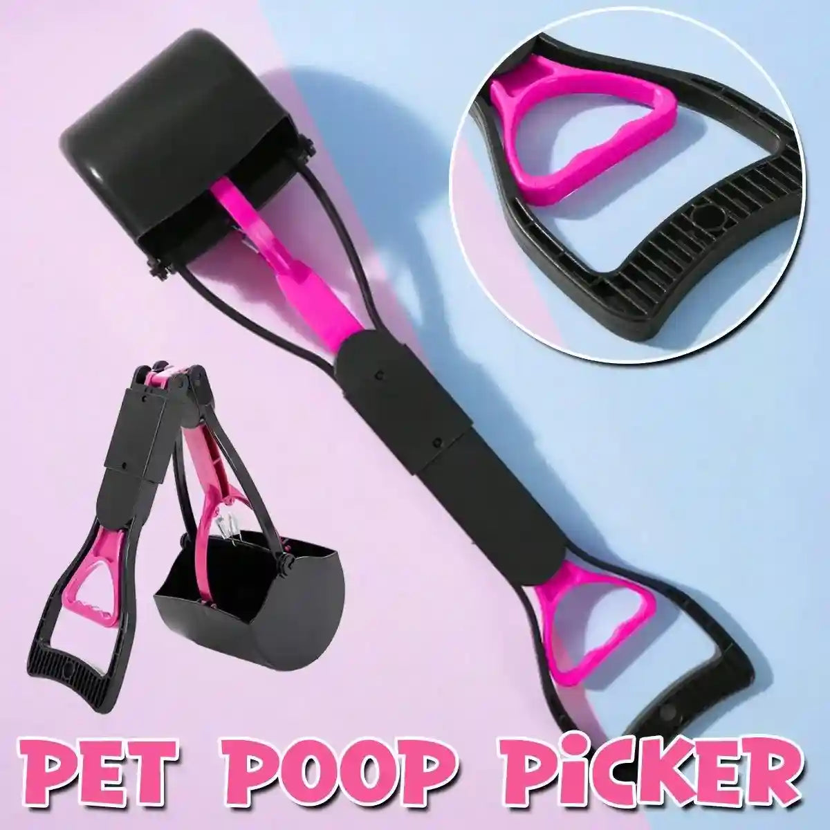 Long Handle Pet Toilet Picker Ergonomic Waste Scooper for Easy Cleanup