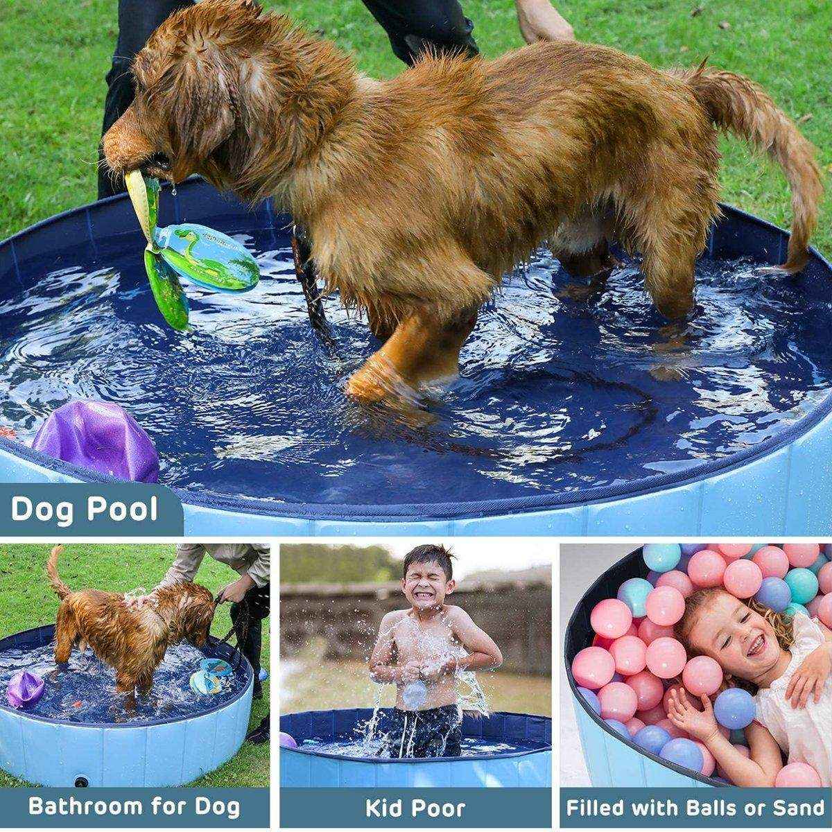 Foldable Pet Swimming Pool for Dogs & Kids 3 Colors