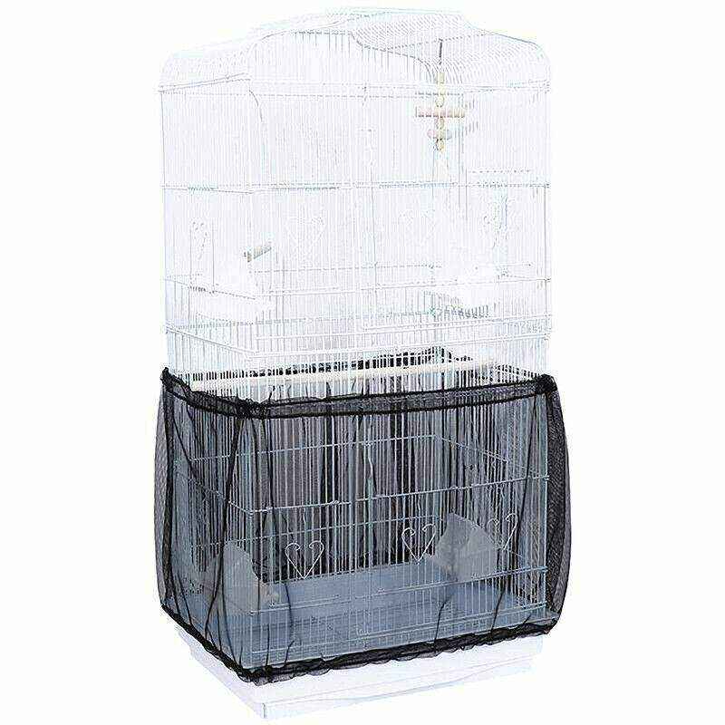 Shell Skirt Mesh Cover Pet Bird Cage Guard Nylon Net Seed Catcher
