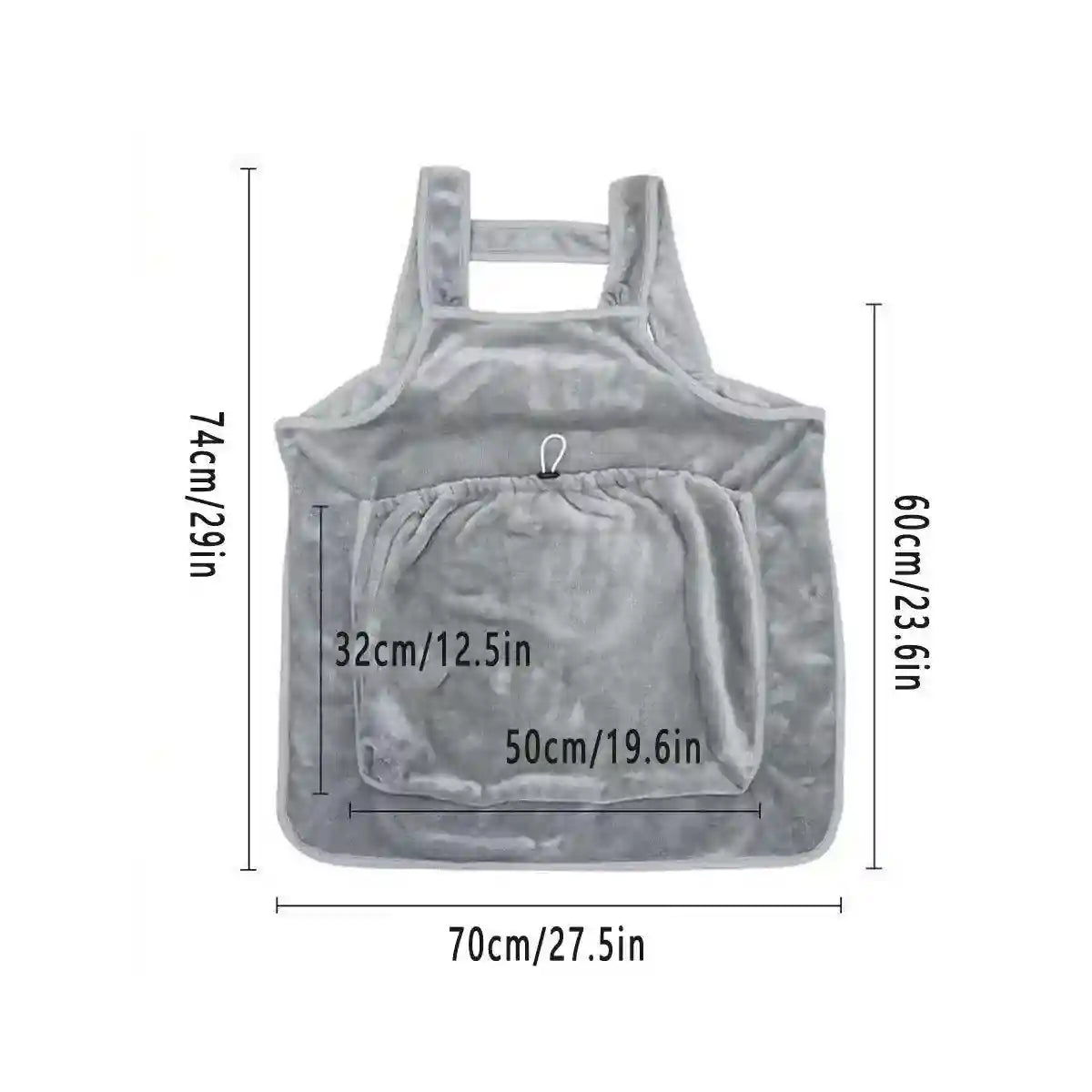 Non-stick Hair Cat Apron Suit Kangaroo Style No Hole Pet Bib for Grooming Safety