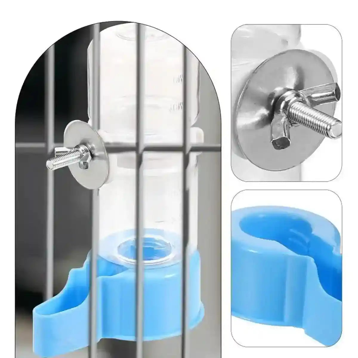 Automatic Bird Water Feeder Convenient Cage Attachment & Easy Refill