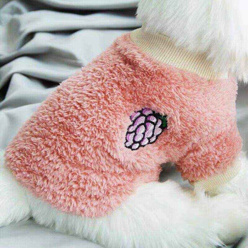 Fleece Dog Jumper for Small Pets Stylish Warmth for Winter