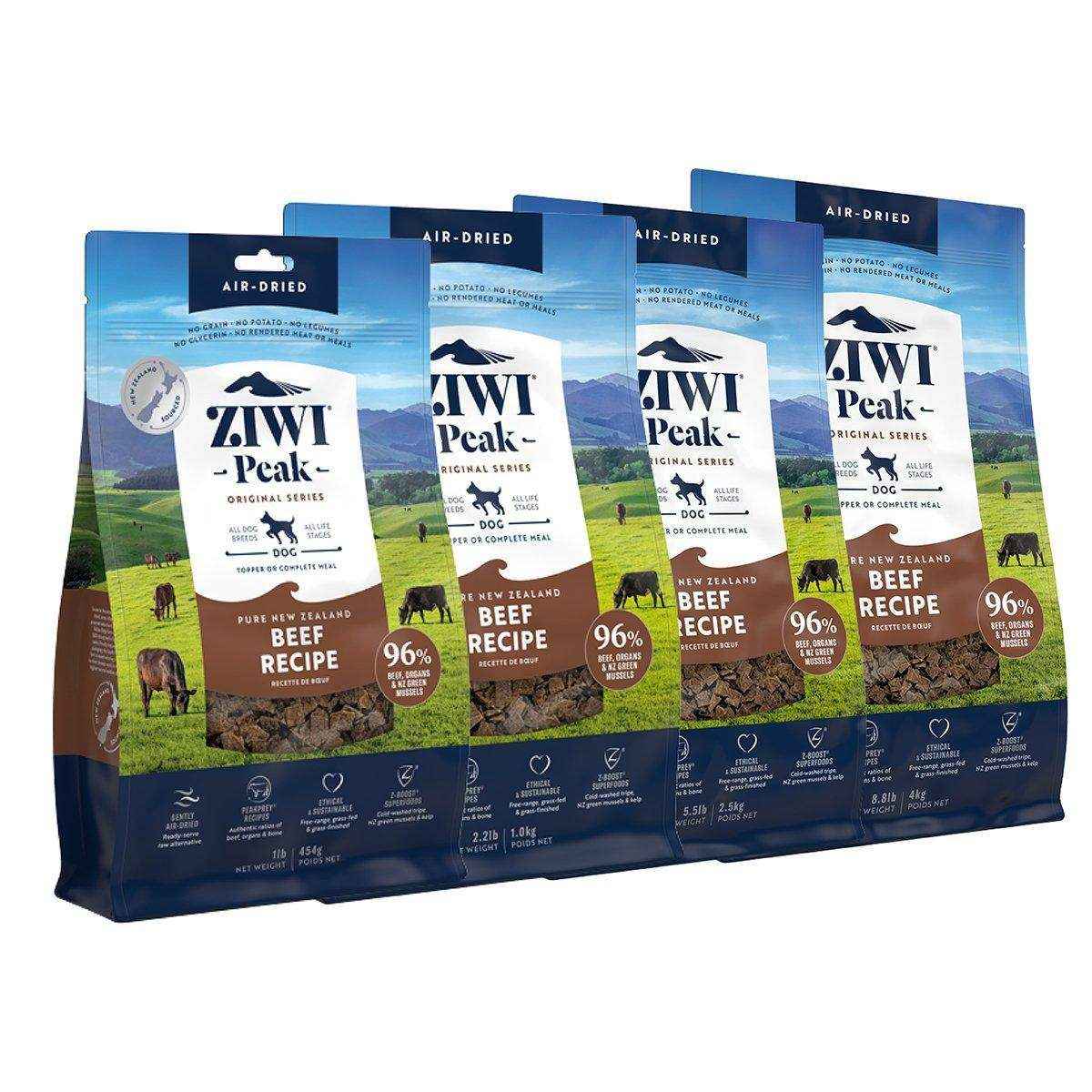 ZIWI Peak Air-Dried Beef Dog Food | Best Dry Dog Food for Dogs & Puppies | 454g, 1kg, 2.5kg, 4kg