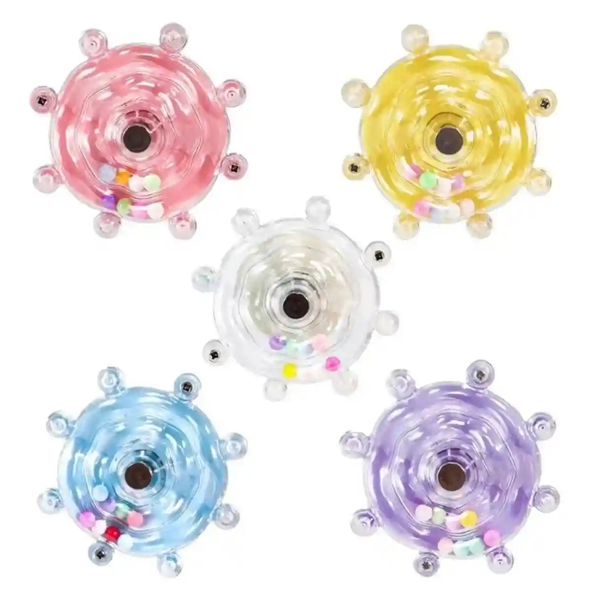 Colorful Rotating Bird Cage Toy Interactive Chewing Toy with Sound for Parrots