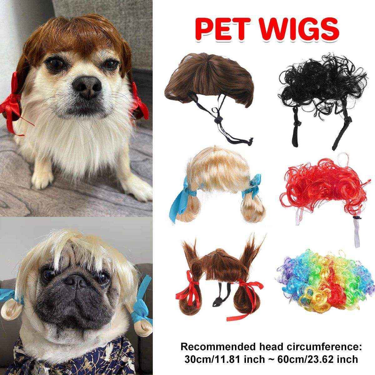 Stylish Funny Pet Wig With Bangs Fun and Comfortable