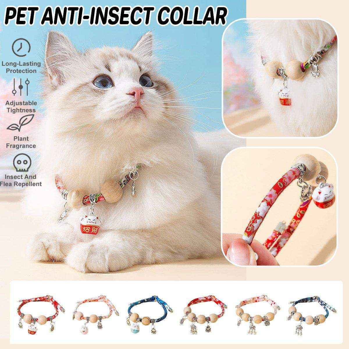 Pet Bell Necklace Designer Cat Flea Collar Dog Insect Repellent