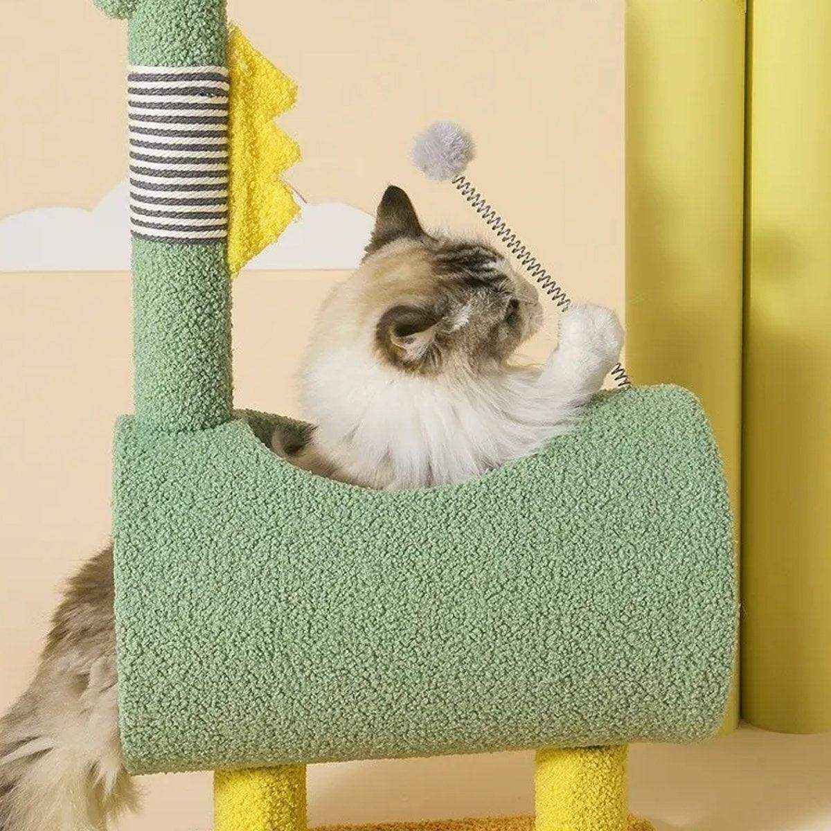 Durable Sisal Cat Climbing Frame Duck & Dinosaur Shapes