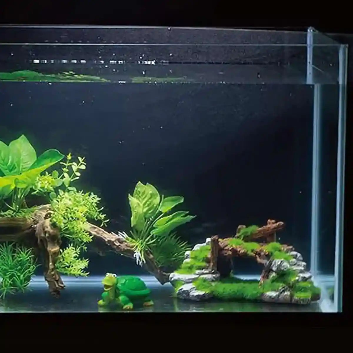 Resin Moss Bridge Decoration Natural Aquarium Ornament for Fish & Turtle Tanks