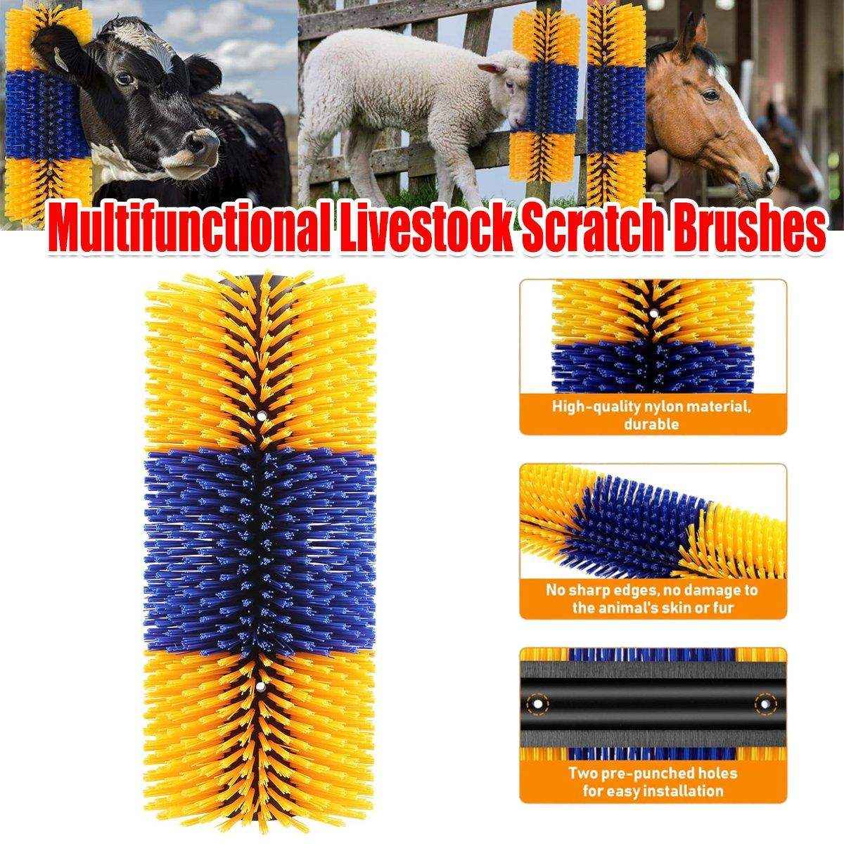 Multifunctional Livestock Brush Nylon Bristles for Horses Cows & Goats