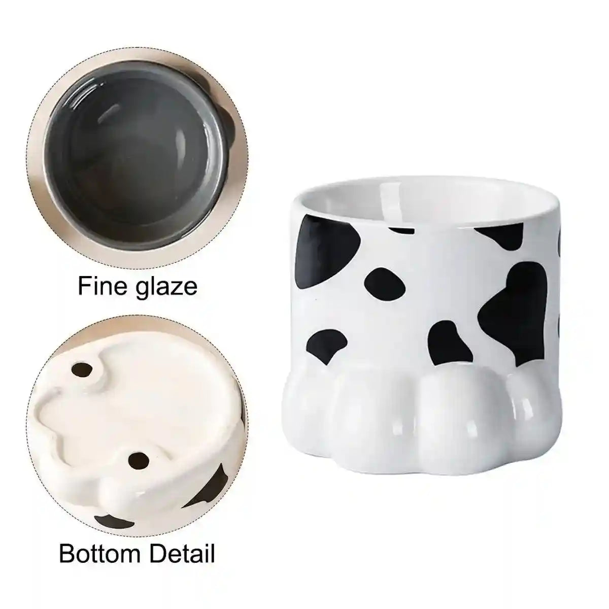 Ergonomic Ceramic Cat Food Bowl