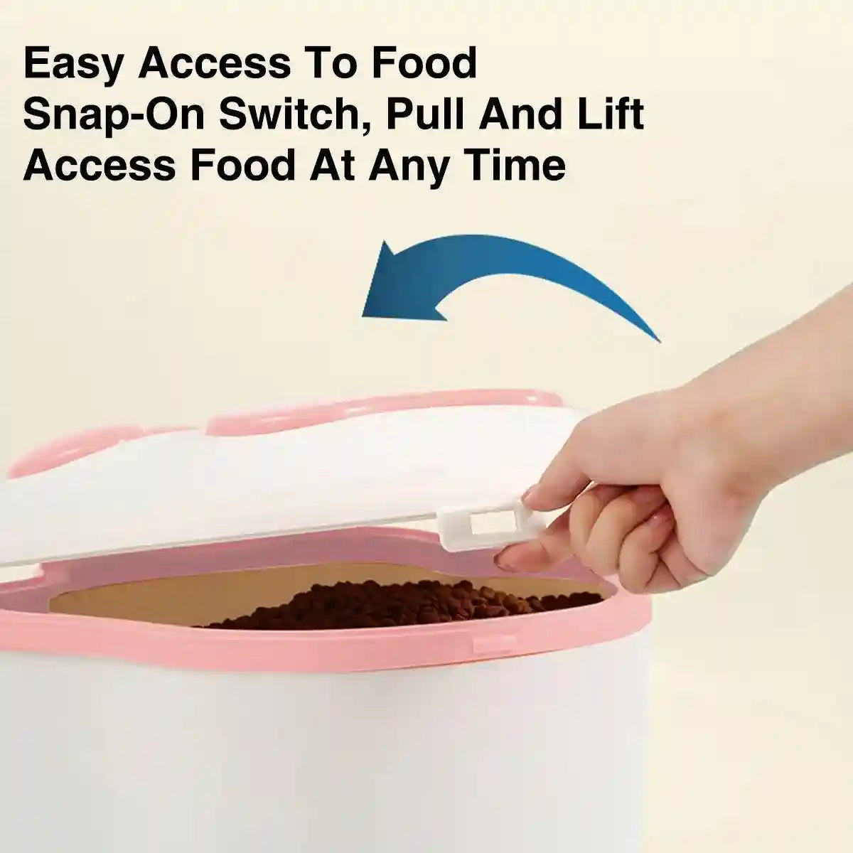 Large Pet Food Storage Bucket Airtight Design with 3kg Capacity