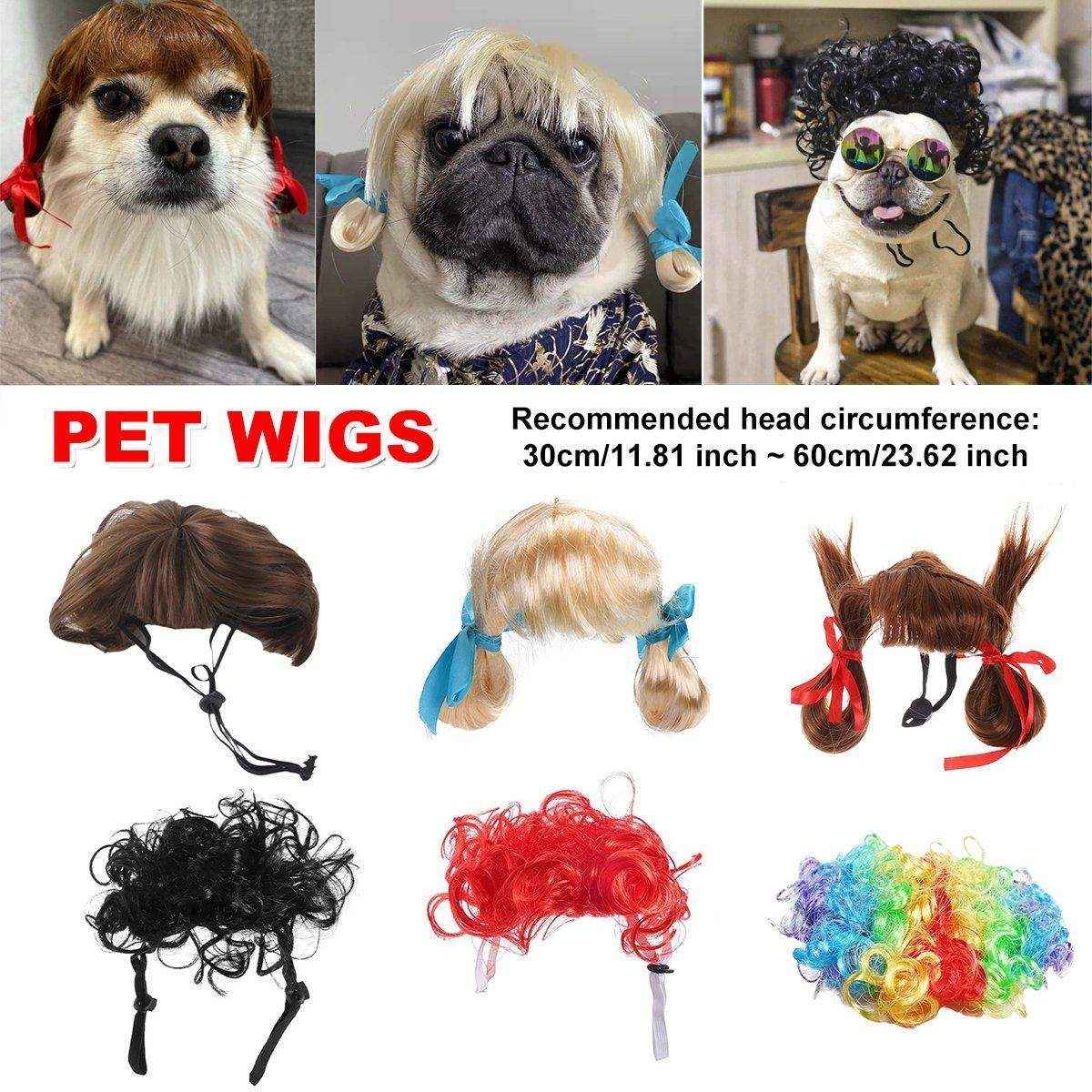 Stylish Funny Pet Wig With Bangs Fun and Comfortable