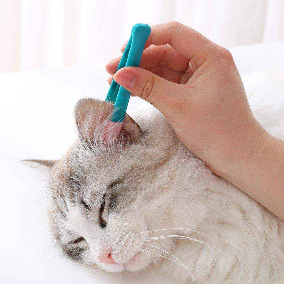 Tear Stain Remover Silicone Pet Eye Brush Grooming Tool for Cats Dogs Cleaning