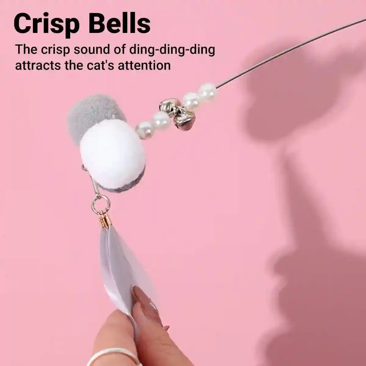 Pet Supplies Cat Toy Cat Tease Stick Self-playing Bell Fairy Stick