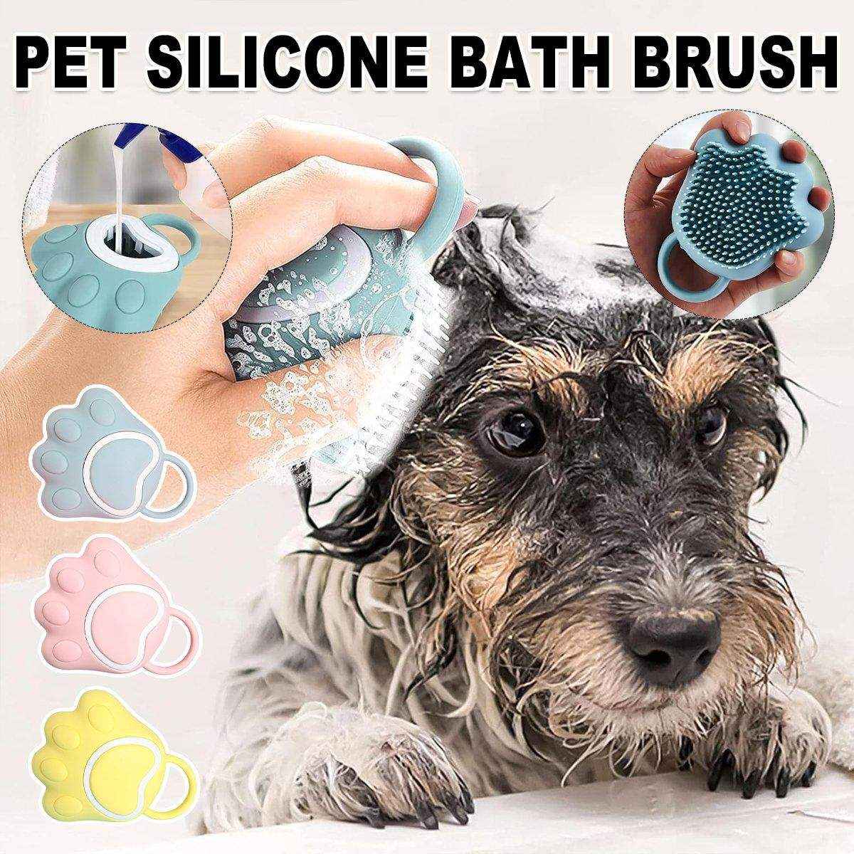 Multifunctional Silicone Pet Bath Brush For Dogs and Cats