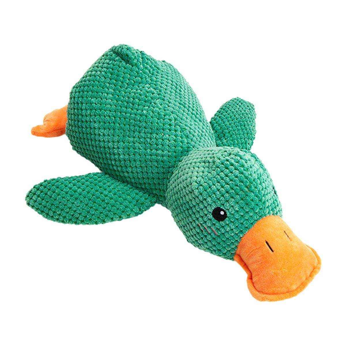 Plush Squeaky Duck Dog Toy for Anxiety Relief and Playtime Fun