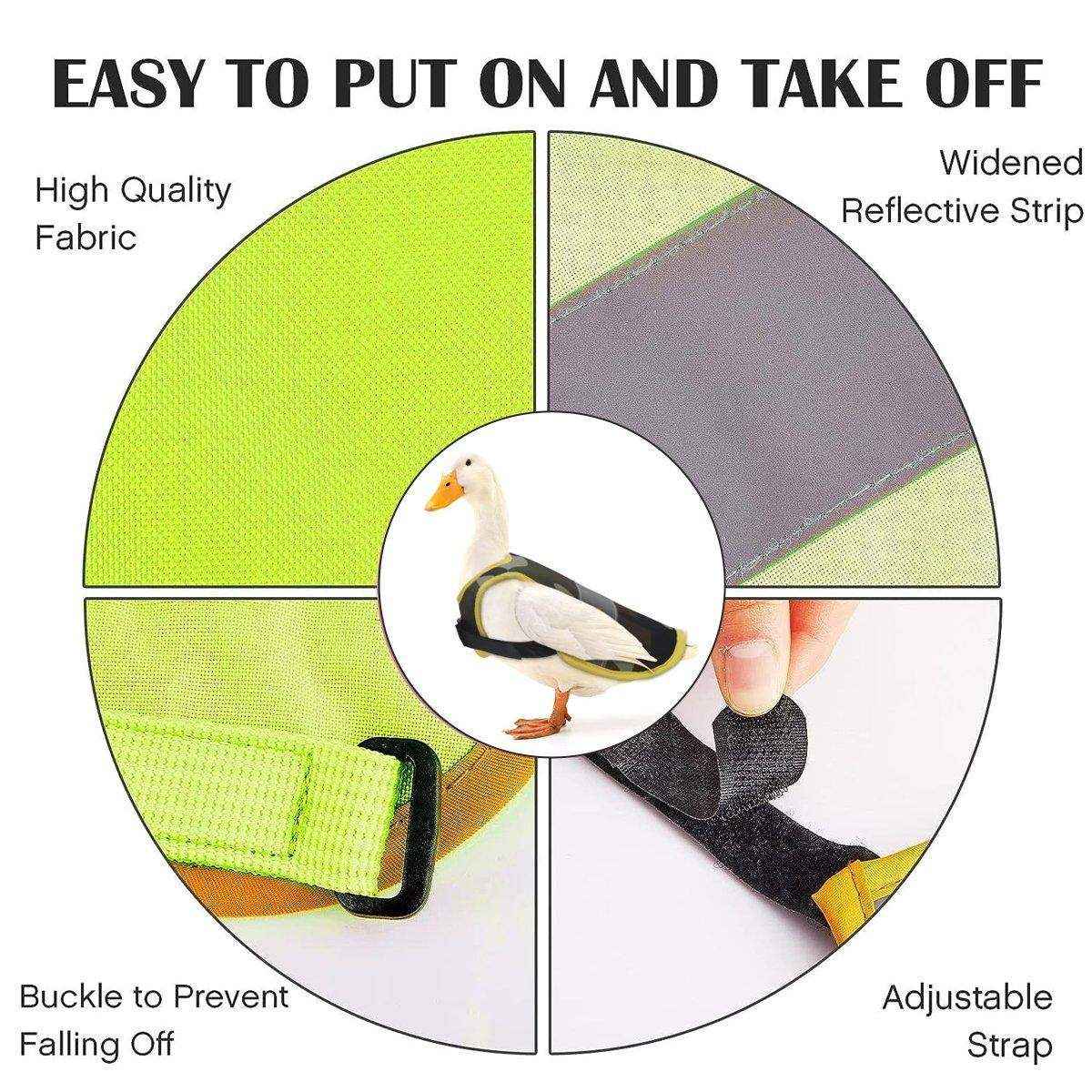 Pet Clothes Chicken Vest Night Anti-lost Duck And Goose Reflective Cloak Warm Clothing