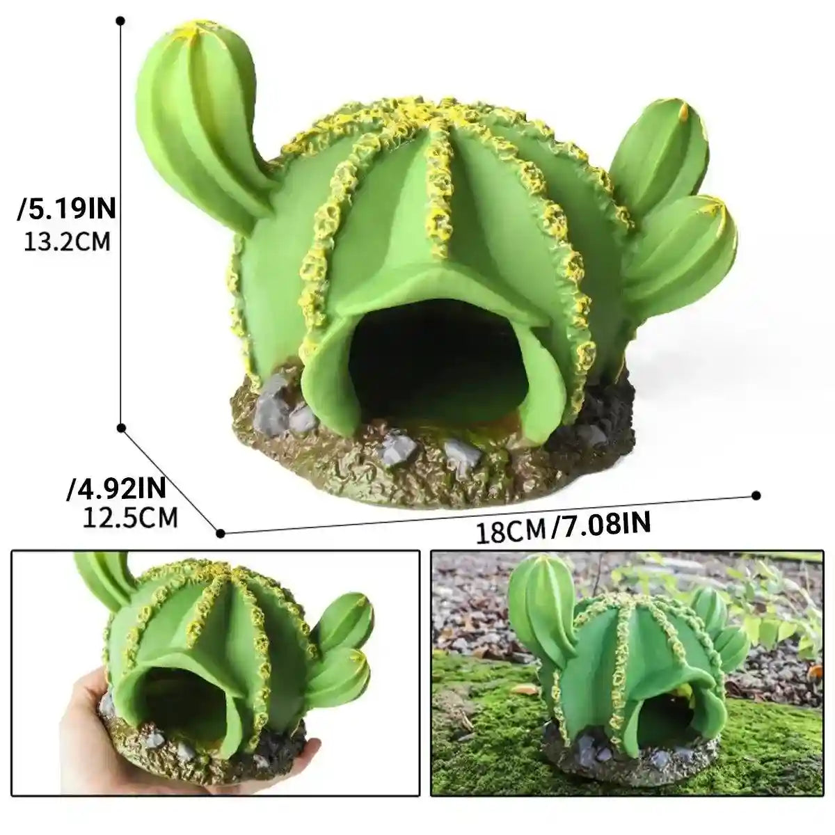 Simulation Cactus Tree Aquarium Ornament Desert Plant Decor for Fish Tank House