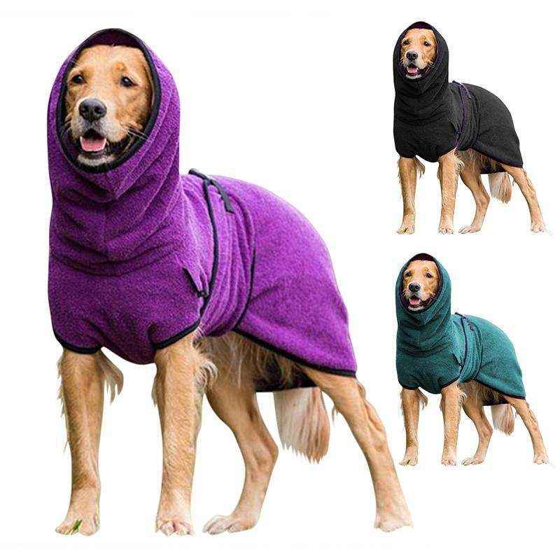 Pet Bathrobe Clothes Dog Towel Drying Robe Soft Warm Sleepwear Super Absorbent