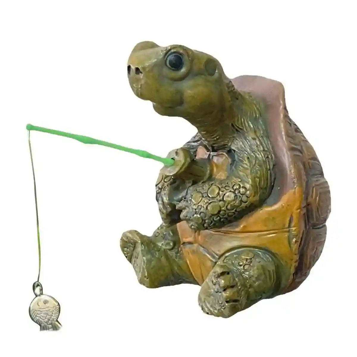 Fishing Turtle Ornament for Aquarium