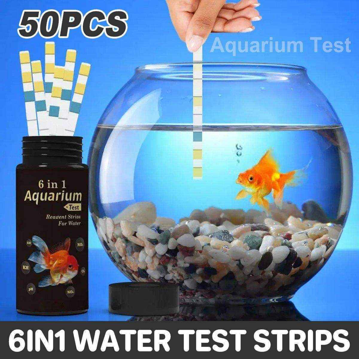 6-in-1 Water Quality Test Strip for Fish Tanks and Ponds Biological Aquarium Supplies