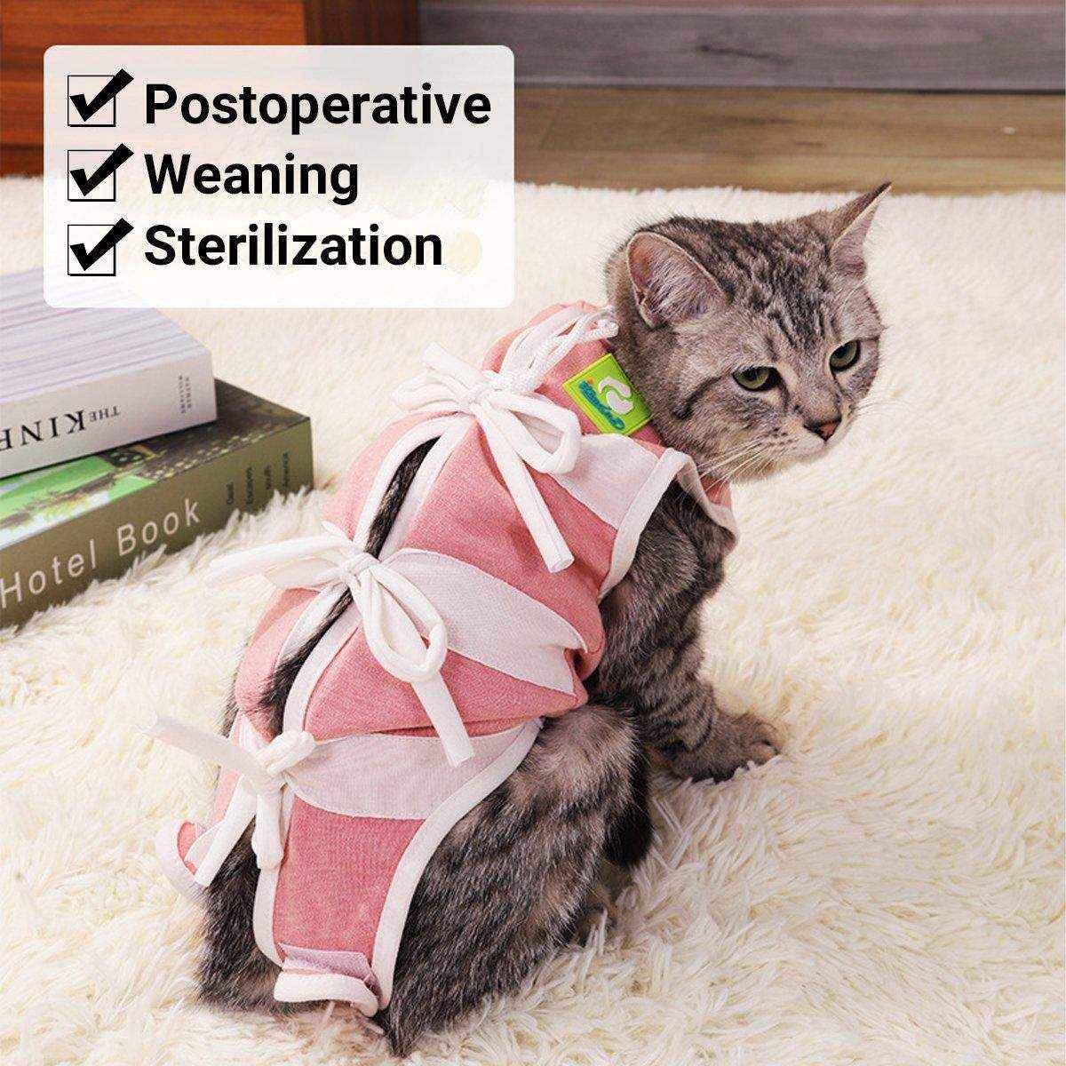 Breathable Anti-Slip Anti-Scratch Pet Neutering Recovery Suit for Cats and Dogs