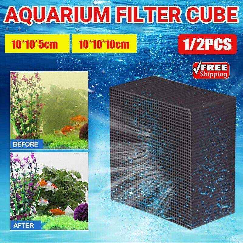 Eco-Aquarium Carbon Filter For Fish Tank Water Purifier Cube Aquarium Cleaner