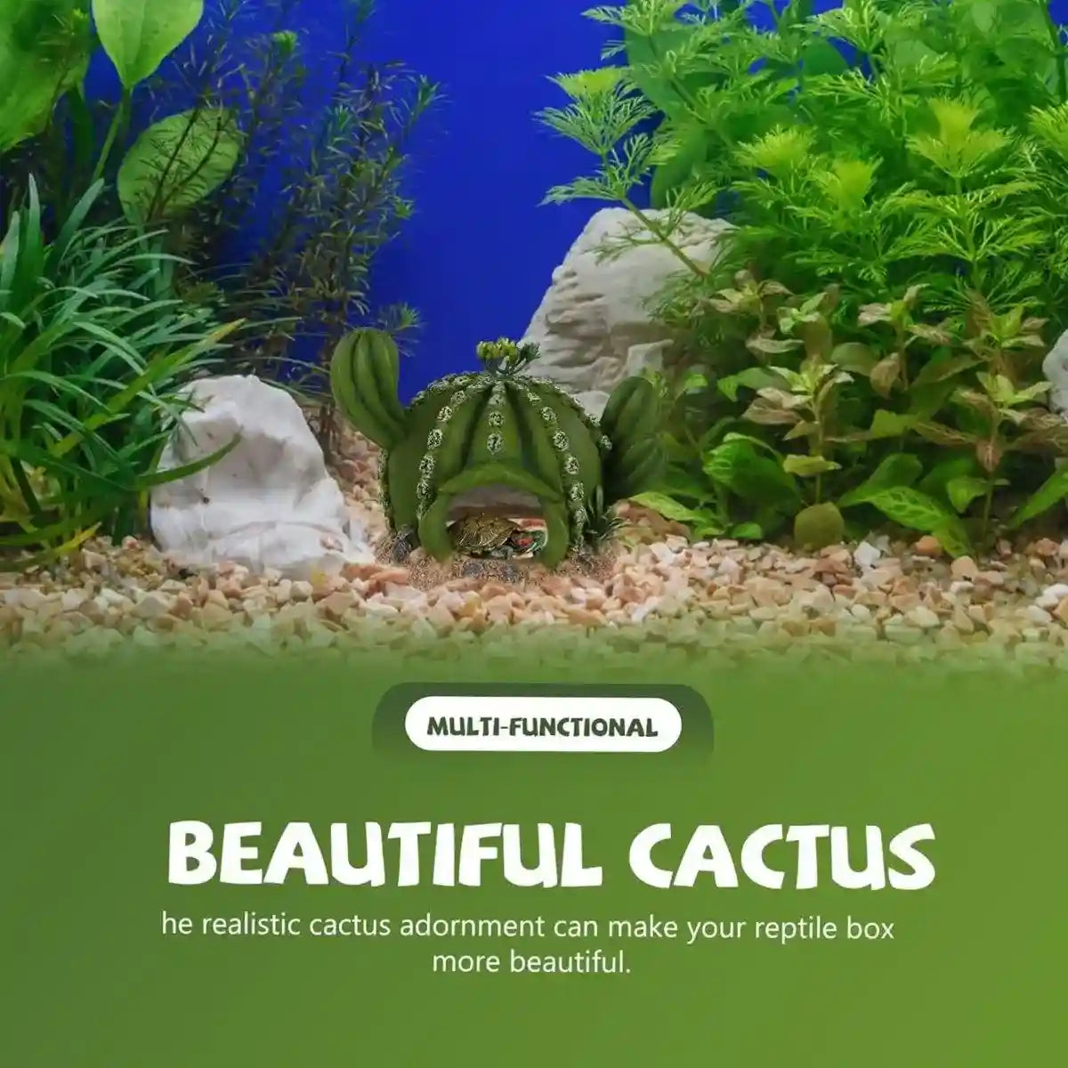 Simulation Cactus Tree Aquarium Ornament Desert Plant Decor for Fish Tank House