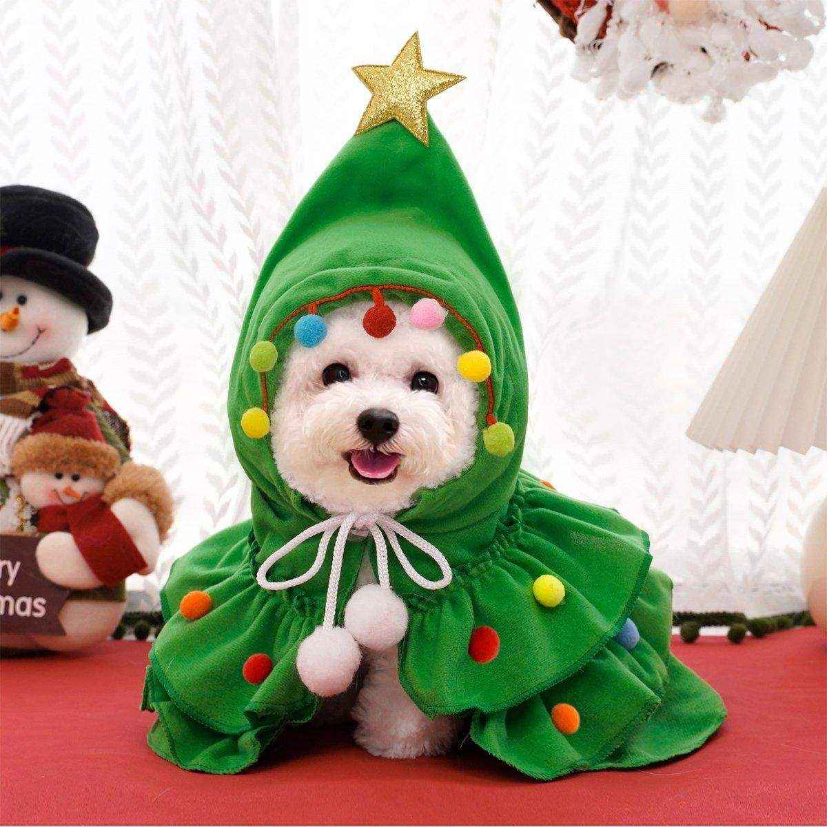 Christmas Pet Clothes Two-color Cape Pet Cape Shawl Dog Transformation Outfit