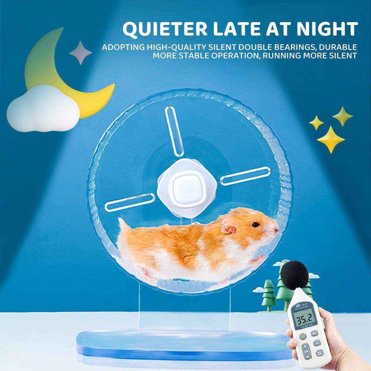 Hamster Silent Running Wheel for Cage Adjustable & Noiseless Exercise Wheel