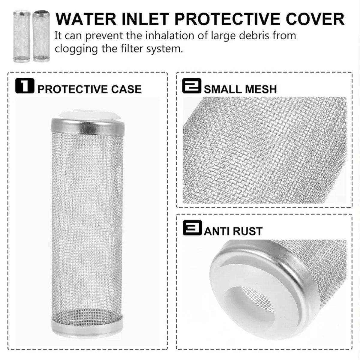 Durable Stainless Steel Aquarium Inlet Protection Cover