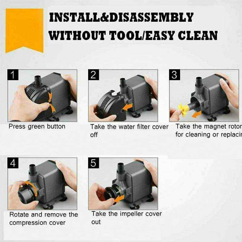 Adjustable Flow Aquarium Air Pump Quiet Fish Tank Oxygen Pump & Bubbler