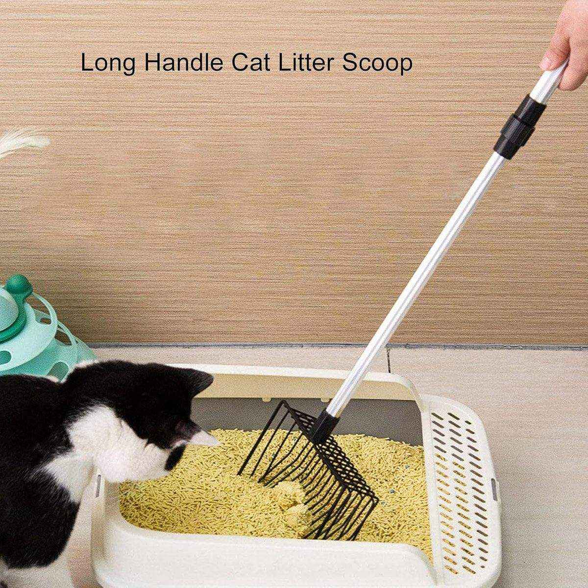 Metal Cat Litter Scoop with Long Handle