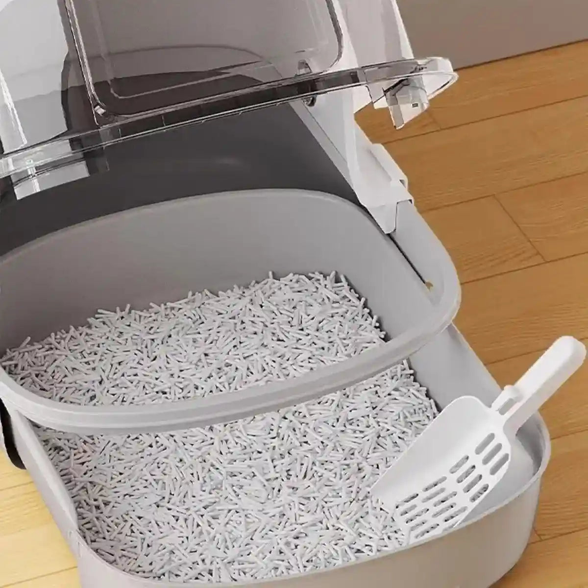 Cat Litter Box Oversized Fully Closed Cat Toilet Odor-proof