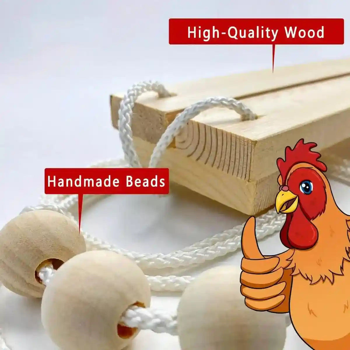 Durable Wooden Chicken Swing for Outdoor Poultry Coops