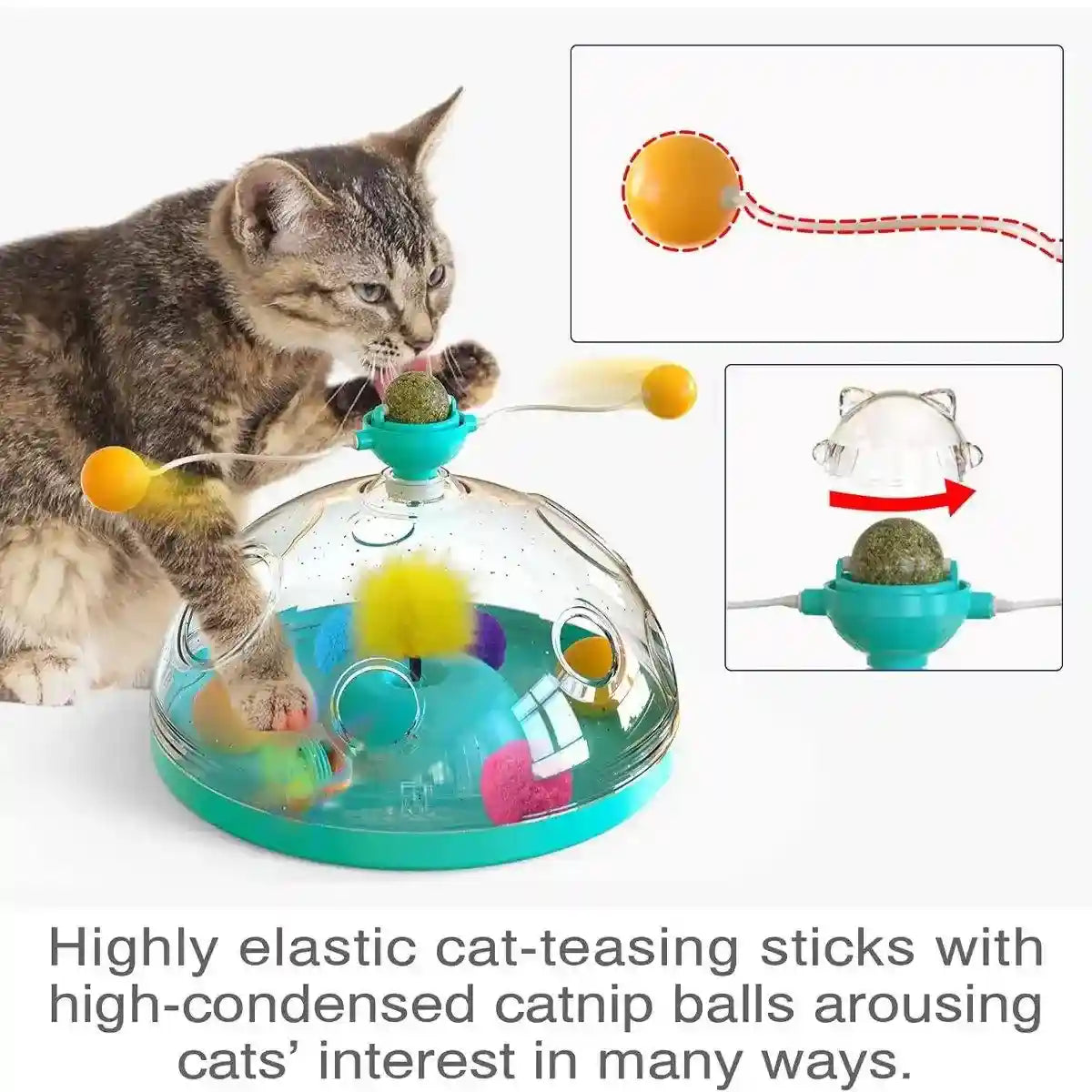 Interactive Windmill Catnip Toys for Indoor Cats Engaging & Fun Playtime