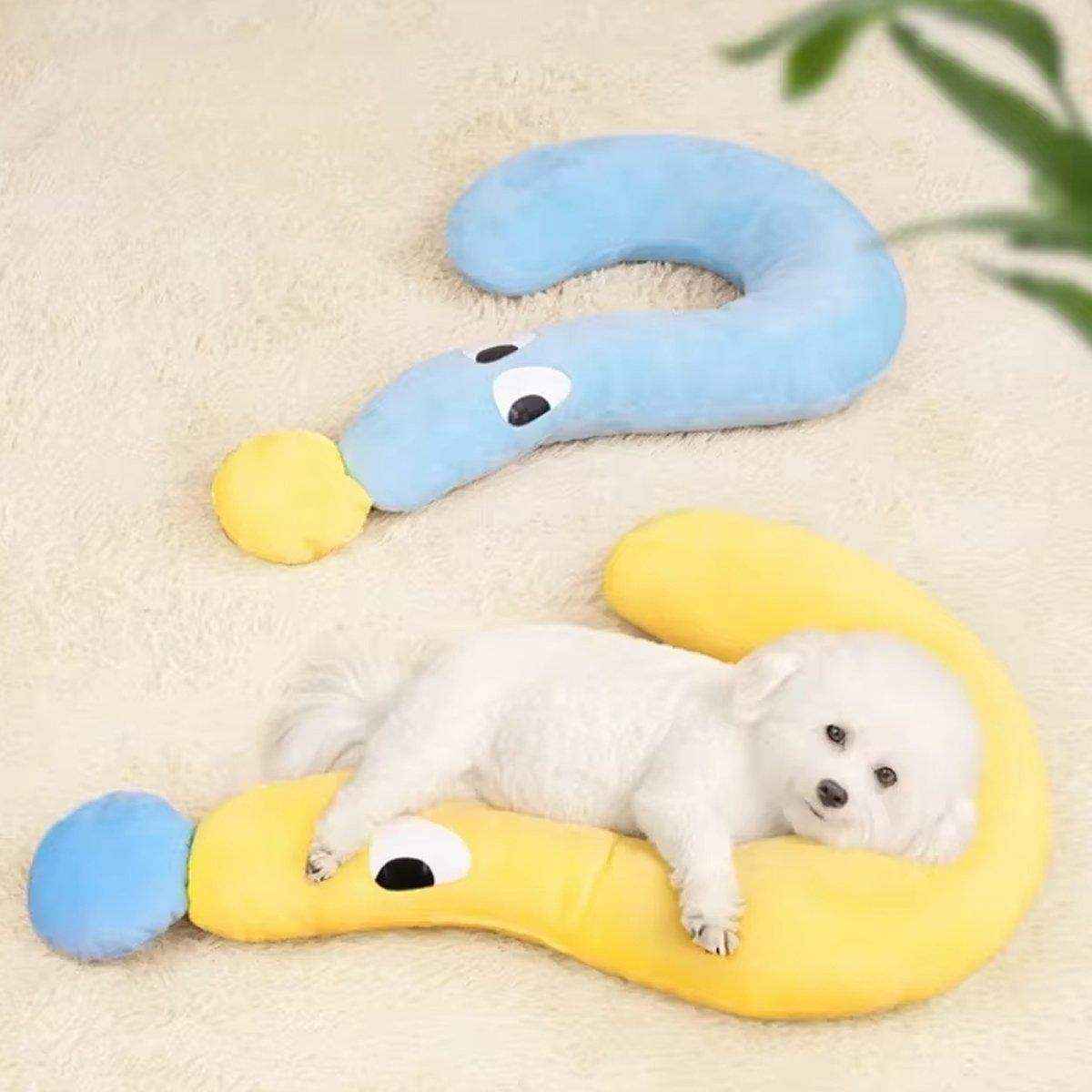 Pet Pillow Dog Cat Sleeping Moon Pillow Small Dog Plush Pillow