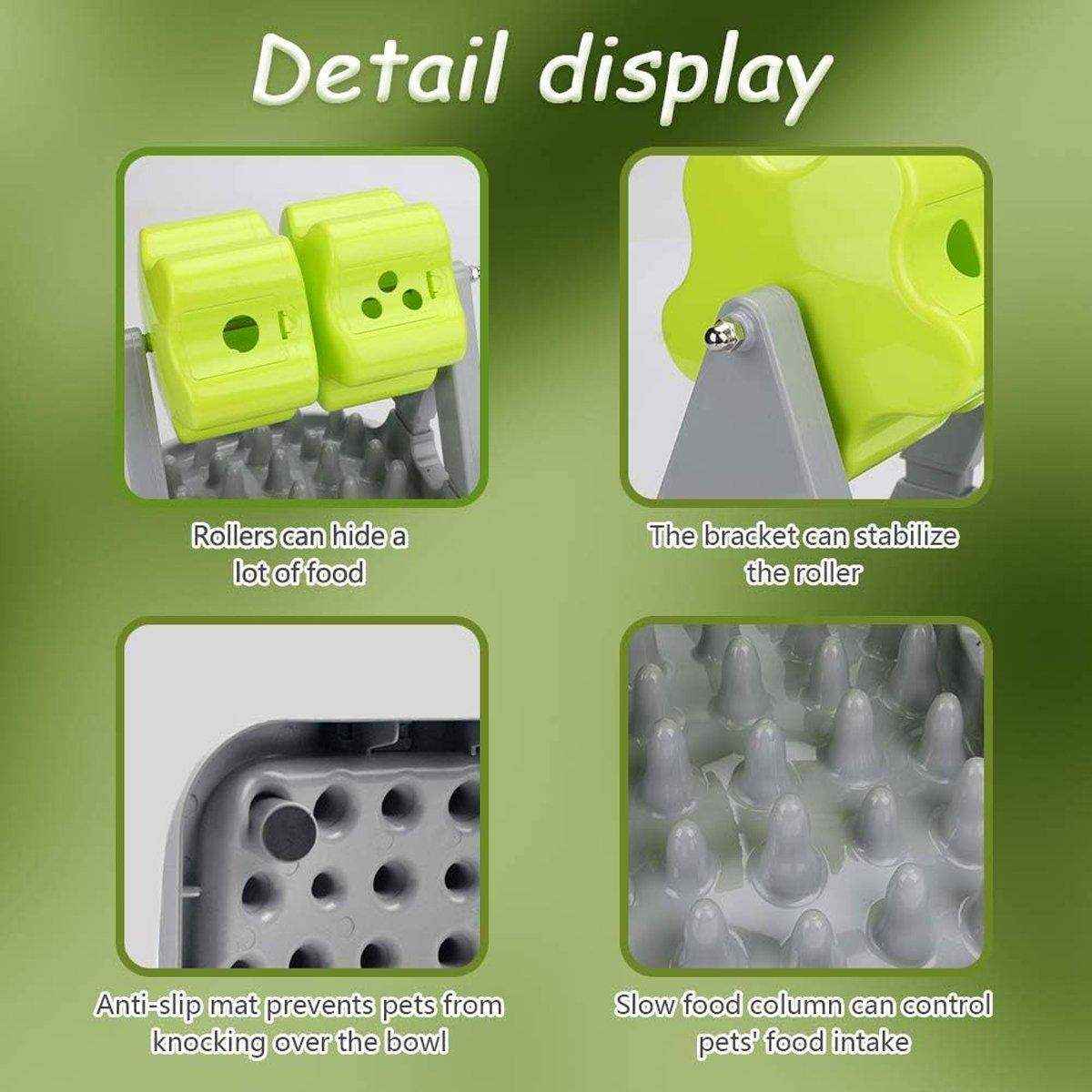 Interactive Pet Food Dispensing Roller Toy Slow Feeder for Dogs & Cats