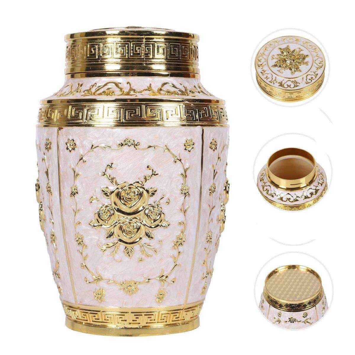 Elegant Sealed Memorial Urn Durable Alloy Keepsake Container
