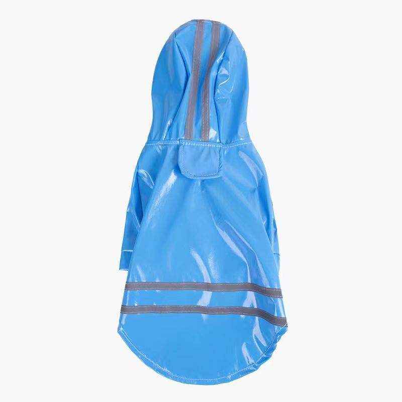 Stylish Outdoor Waterproof Dog Rain Jacket with Reflective Stripes