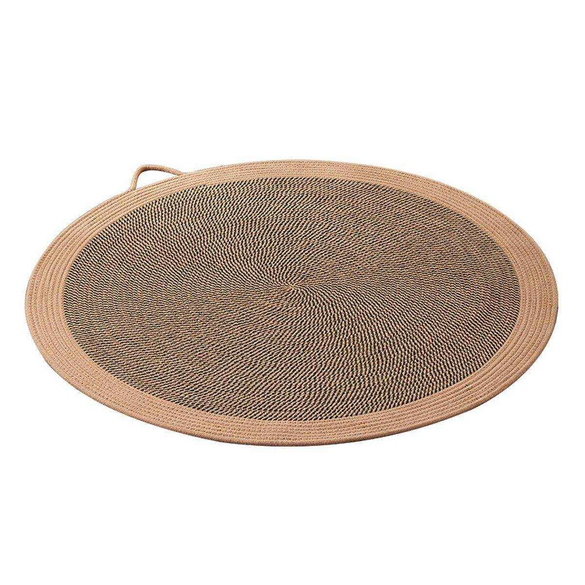 Woven Rattan Cat Scratching Mat Durable Scratch Board & Sleeping Pad