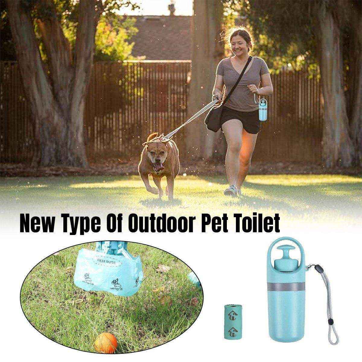 Pet Toilet Picker Portable Six-claw Shovel Excrement Clip Excrement Picking Garbage Bag Dispenser
