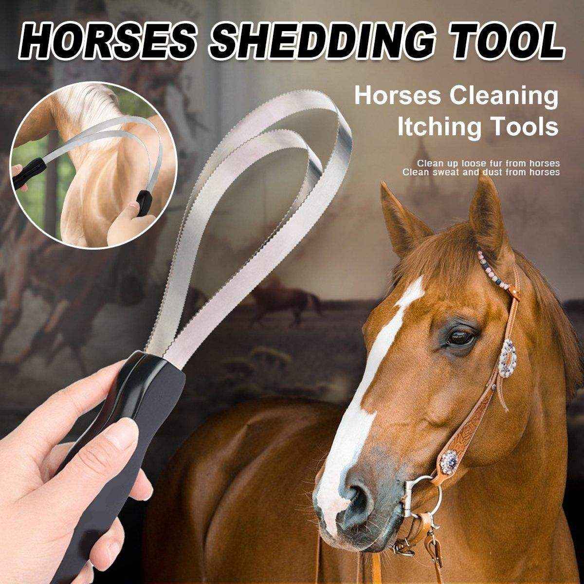 Effective Horse Shedding Blade for Grooming Loose Hair & Dirt Removal
