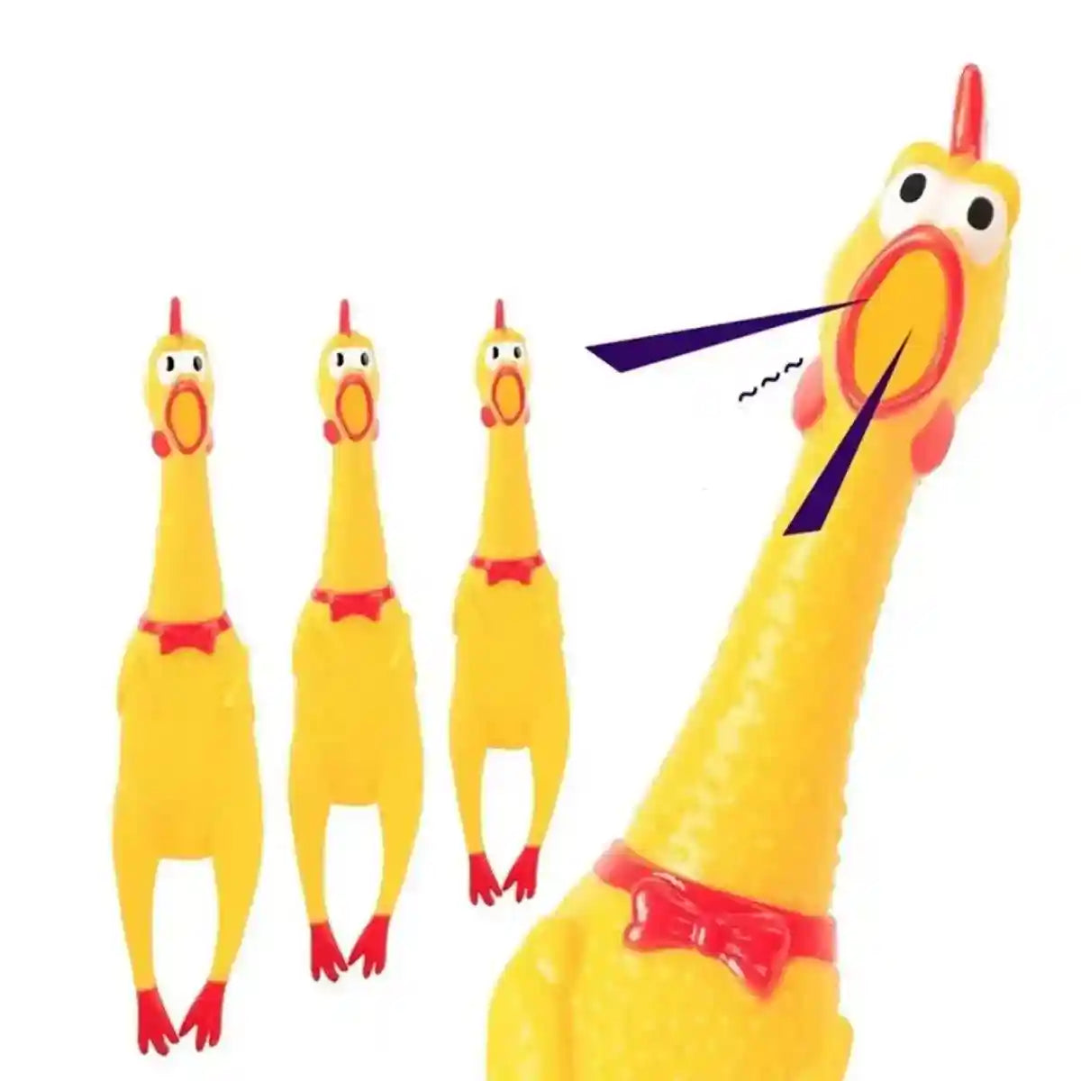 Squeaker Funny Screaming Shrilling Chicken Toy Squeeze PVC Pet Chew Dog