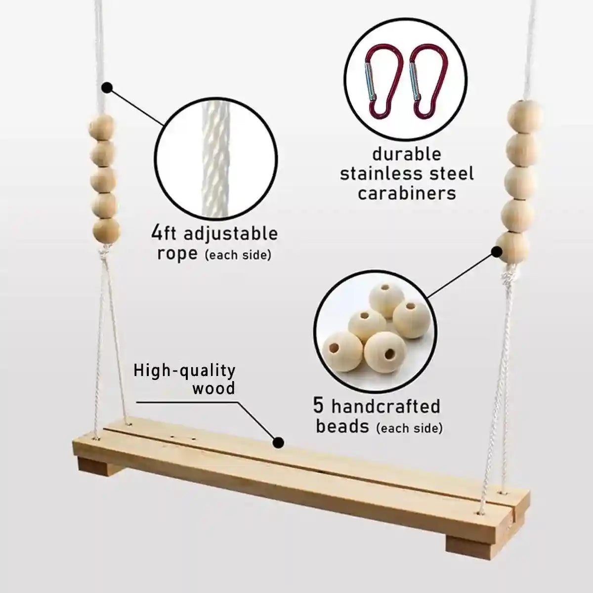 Durable Wooden Chicken Swing for Outdoor Poultry Coops