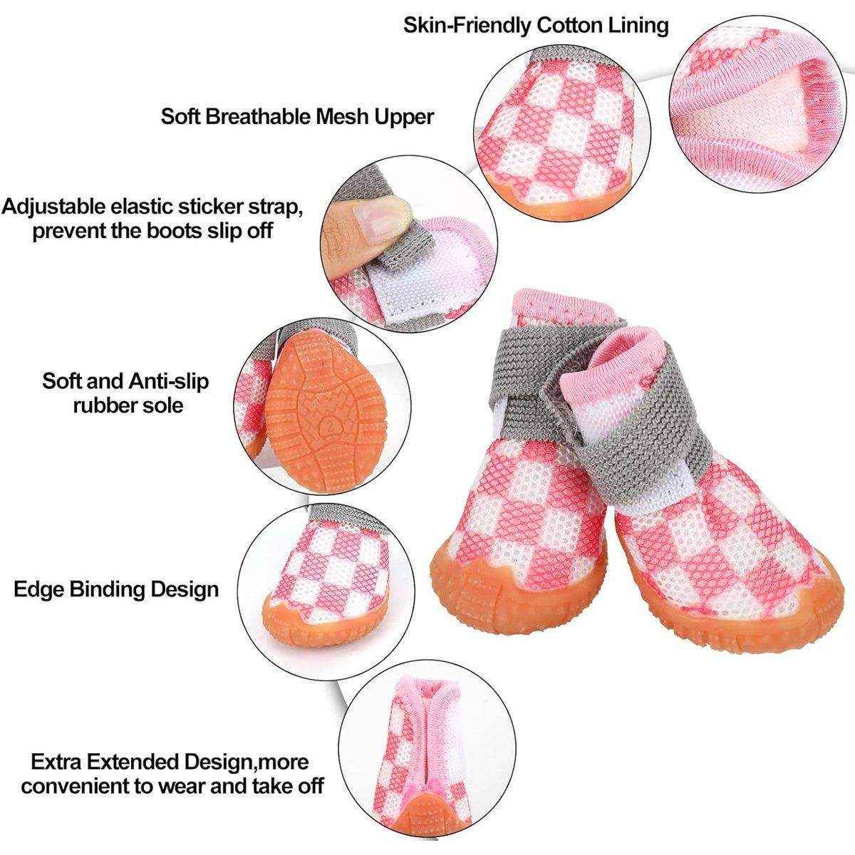 Puppy Net Shoes Upgraded Breathable Sandwich Thickened Mesh Dog Shoes