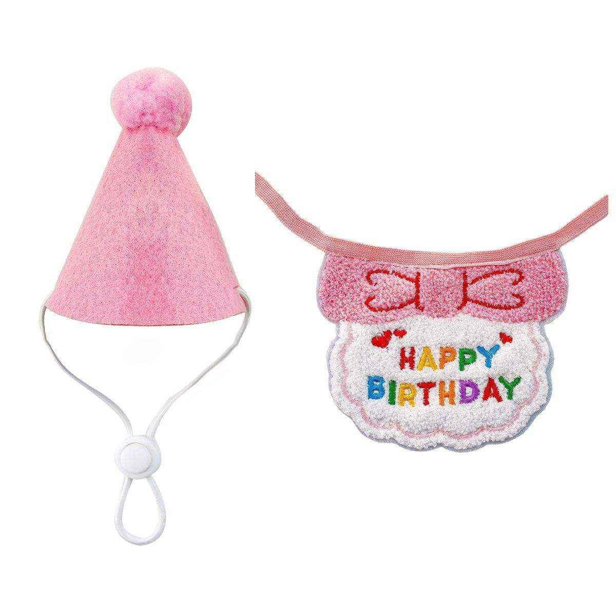 Pet Ins Wind Birthday Saliva Towel Bib Scarf Dog Cat Hat Decorations