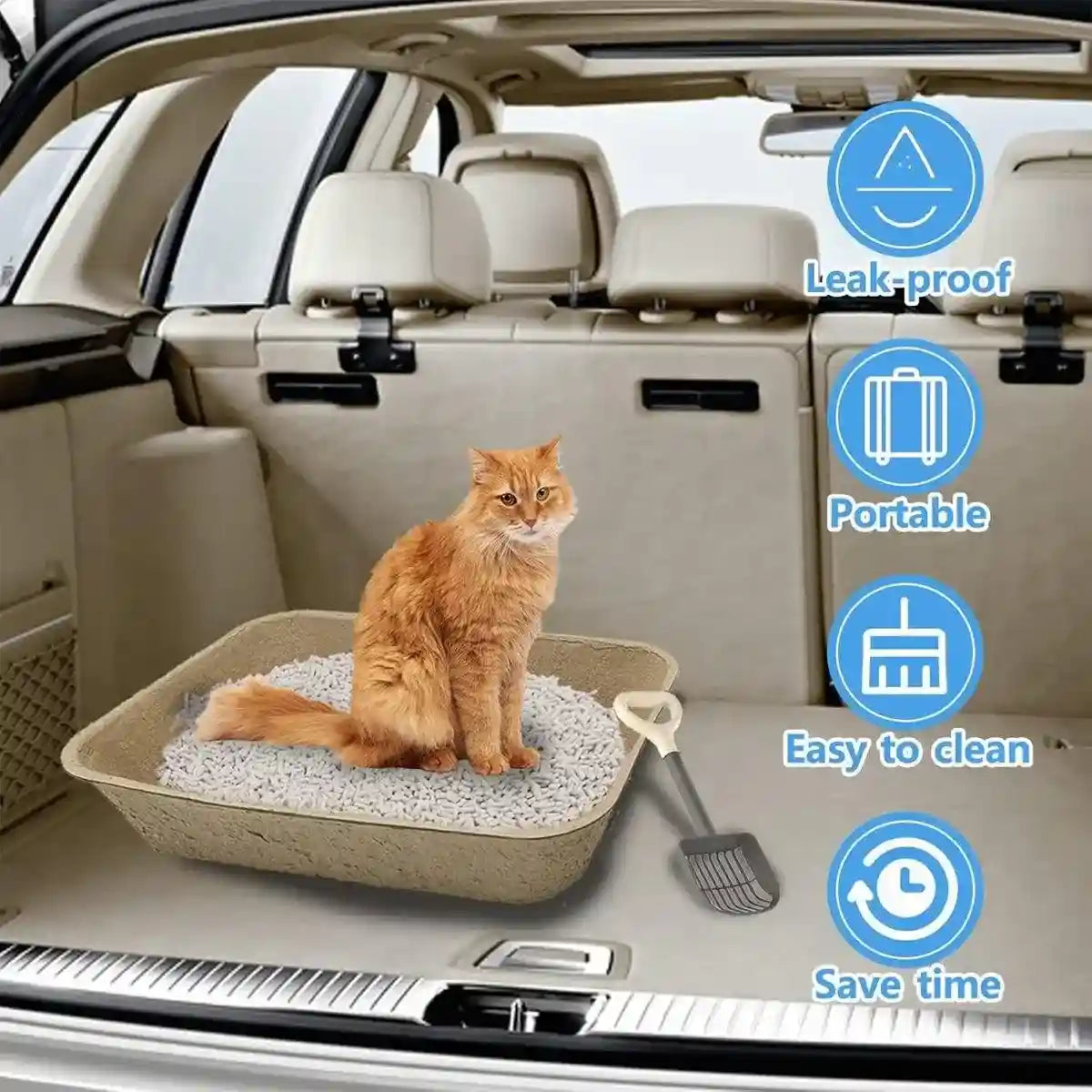 Eco-Friendly Disposable Cat Litter Trays Biodegradable Travel Solution